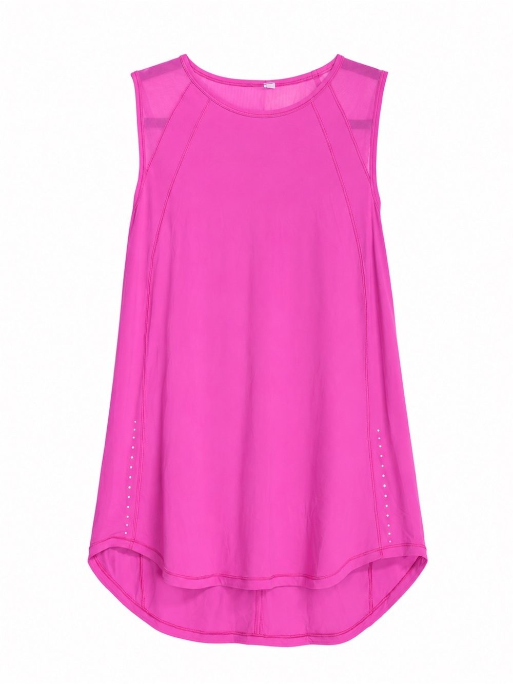 Lululemon Hot Pink Mesh Back High-Low Running Tank Top